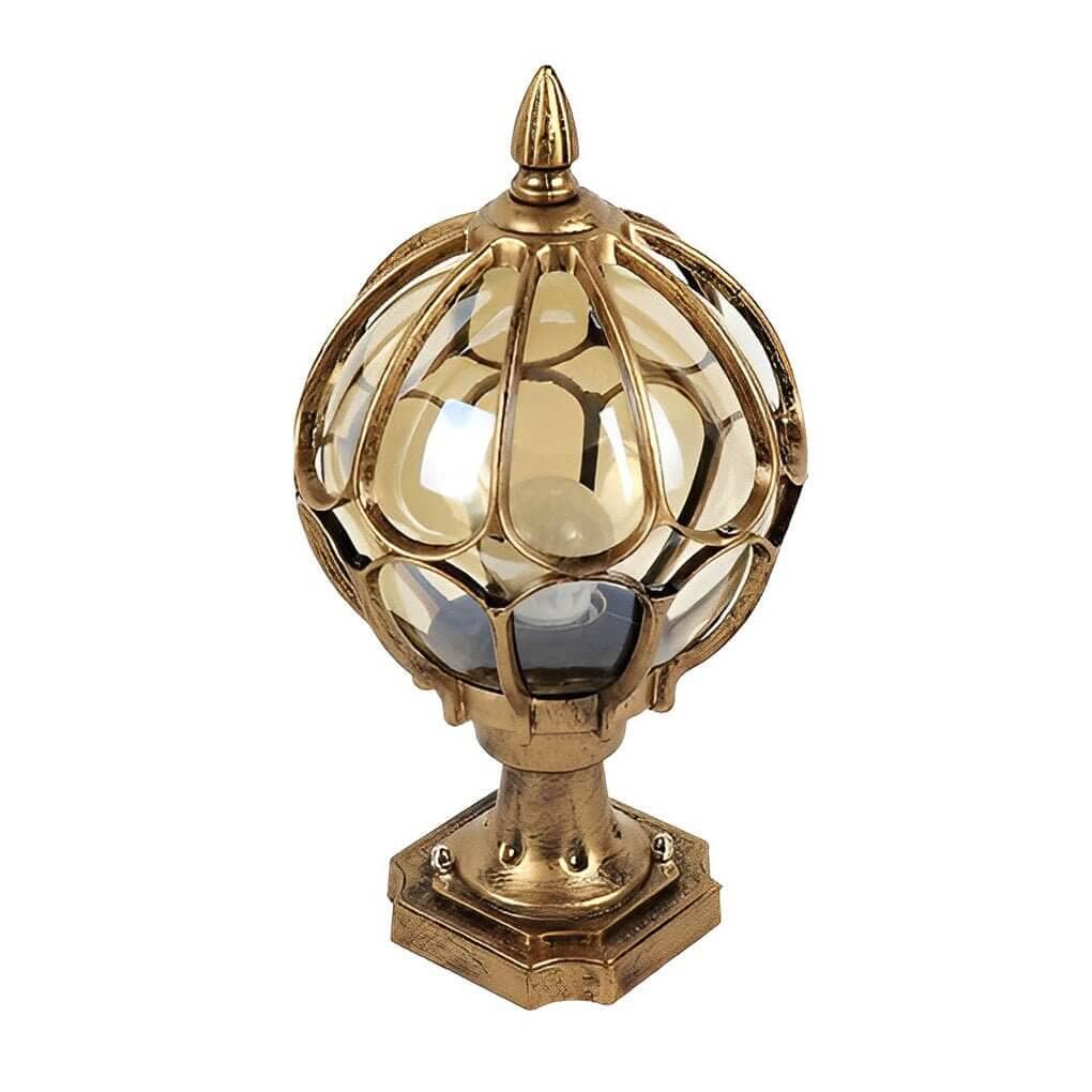 Vintage Glass Globe Pillar Light - view 10