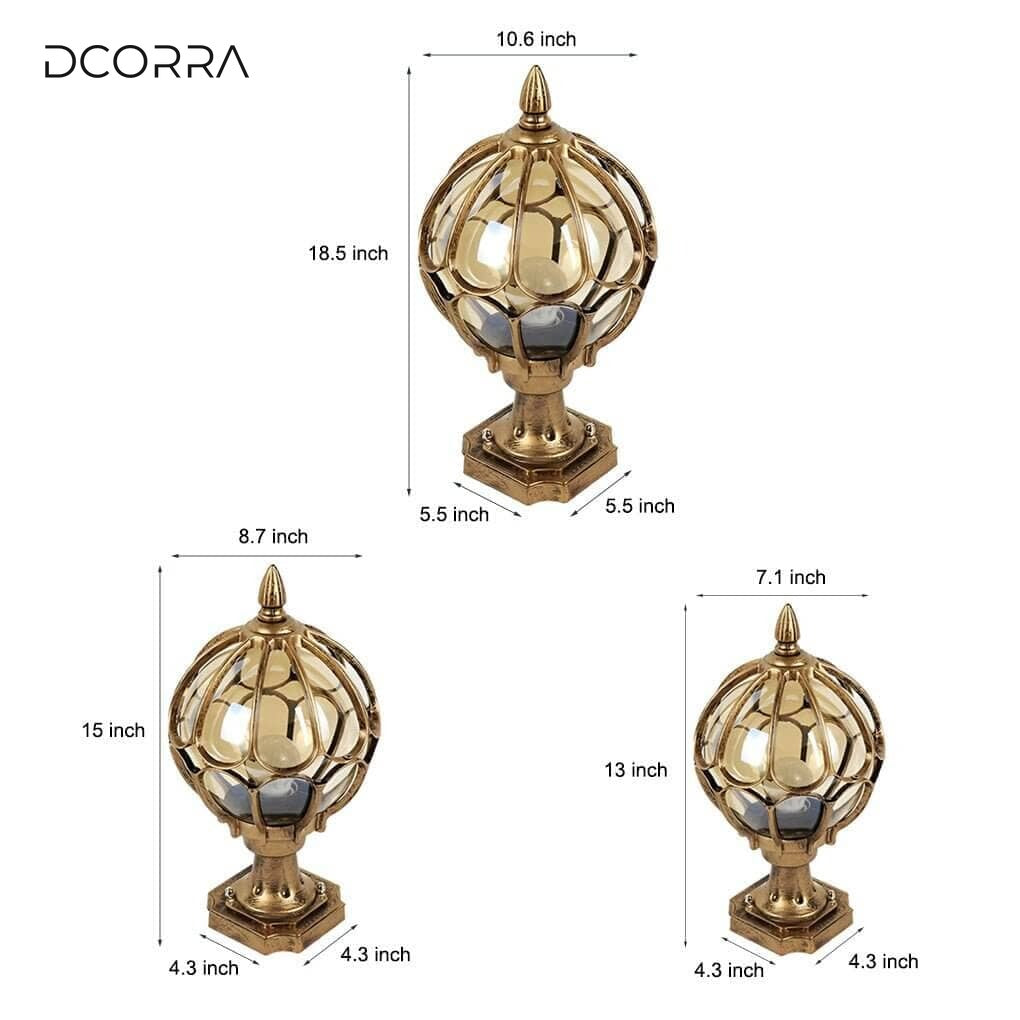 Vintage Glass Globe Pillar Light - view 11