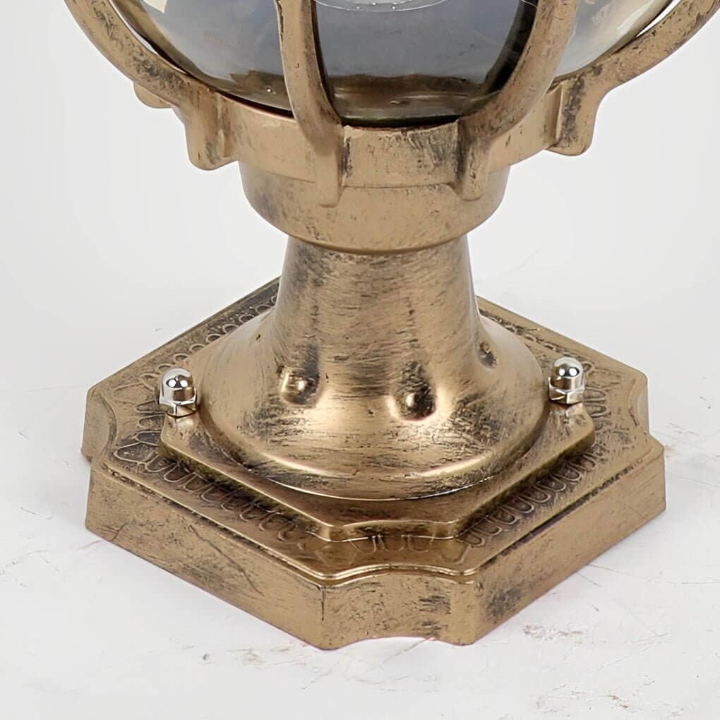 Vintage Glass Globe Pillar Light - view 6