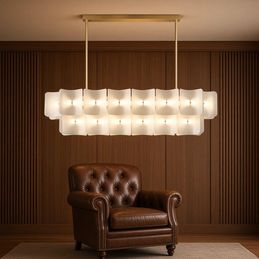 Wabi-Sabi Sculptural LED Chandelier - Round or Rectangle