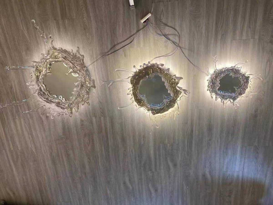 Water Splash LED Wall Mirror