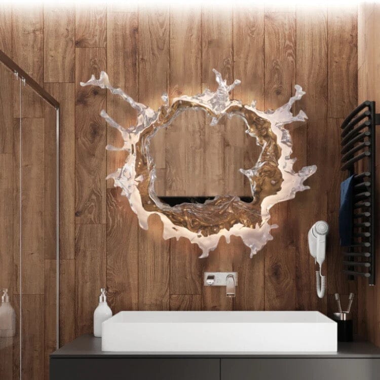 Water Splash LED Wall Mirror - 90cm