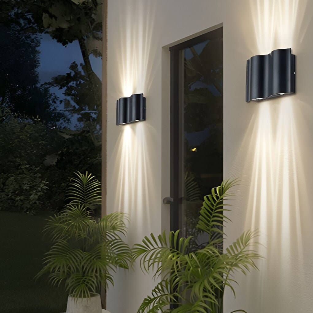 Wave Design Up & Down Wall Sconce - 4-Light