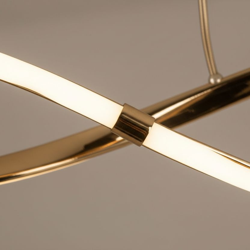 Close-up detail of the Wave Linear LED Pendant Light with Remote