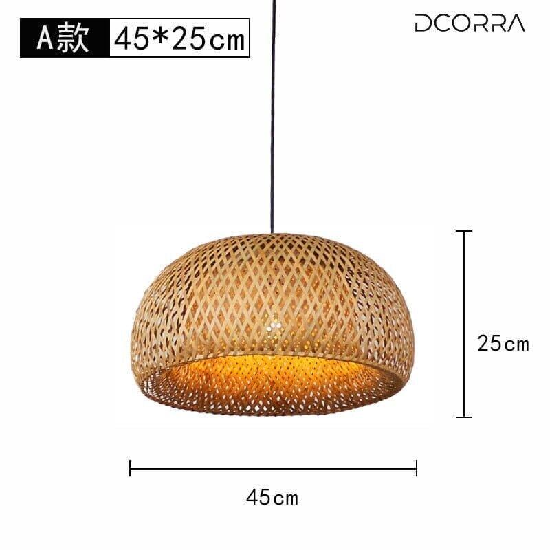 Woven Bamboo Pendant Light - view 8